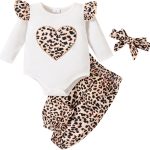 PATPAT Baby Girl Clothes Long Sleeve Outfits Set Baby Girl Trousers Set